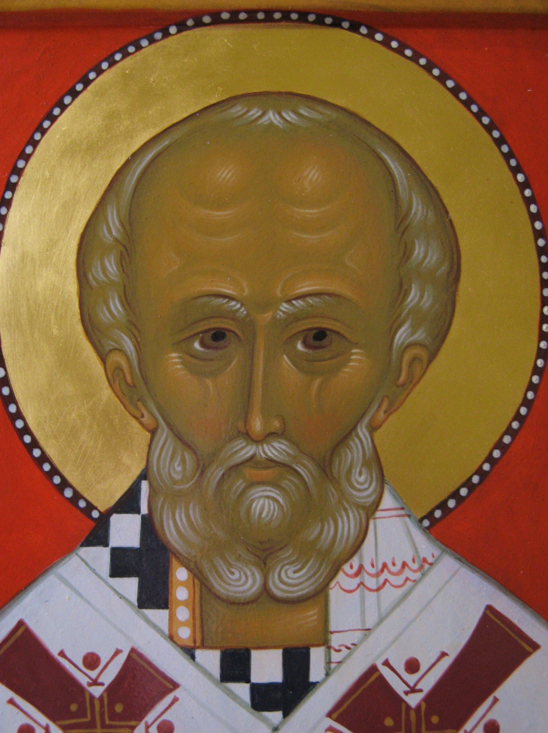 Лик Святителя Николая Чудотворца — фрагмент